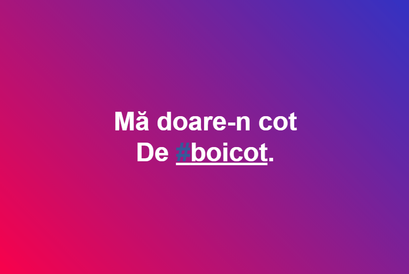 MA DOARE IN COT DE BOICOT